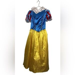 Disney Girls Snow White Tule Fairytale Costume Dress Size Medium (8-10) P2P 16”
